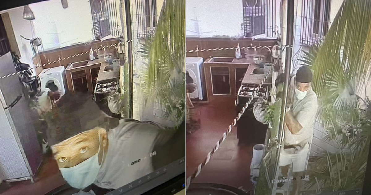 Ladrón captado por cámara de vigilancia en una casa en el reparto Kohly, Playa © Facebook/Massiel Valle