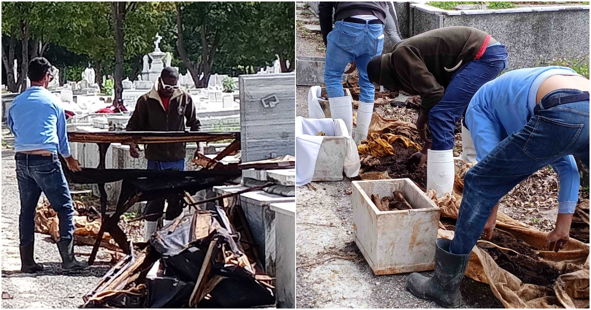 Exhumación en el Cementerio Colón de La Habana © CiberCuba