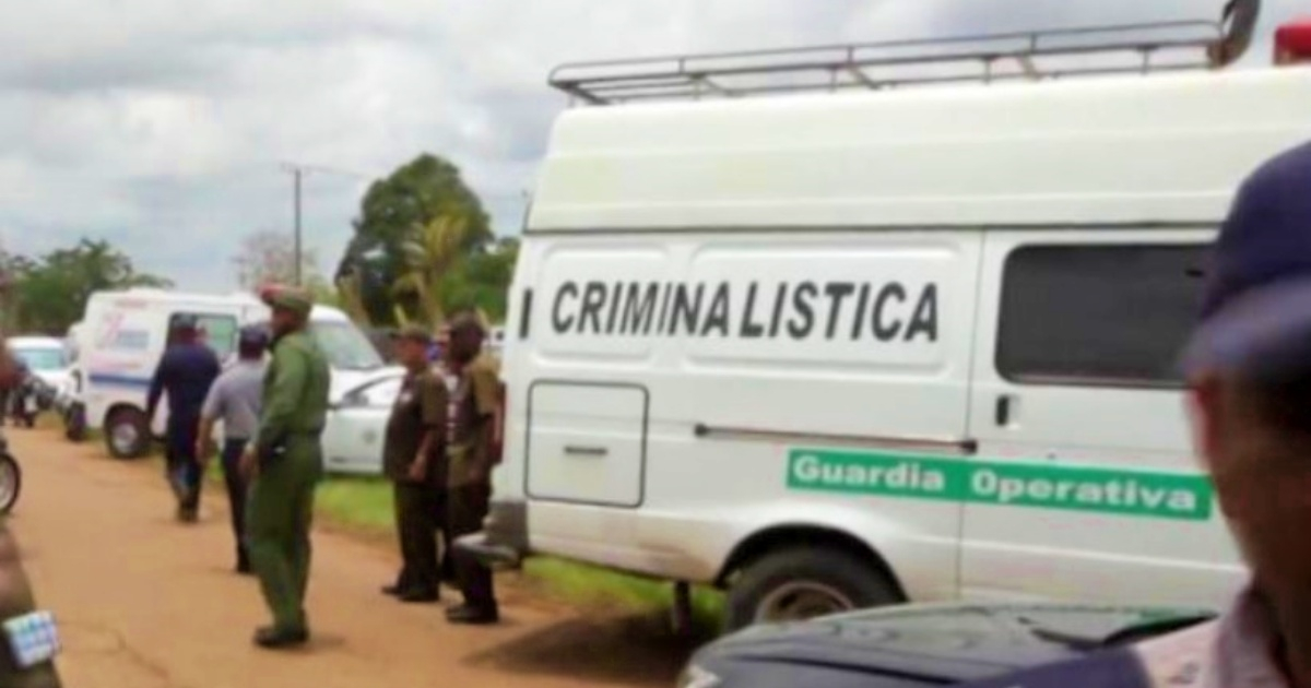 Vehículos de Criminalística y personal del MININT © YouTube/Screenshot-Canal Caribe
