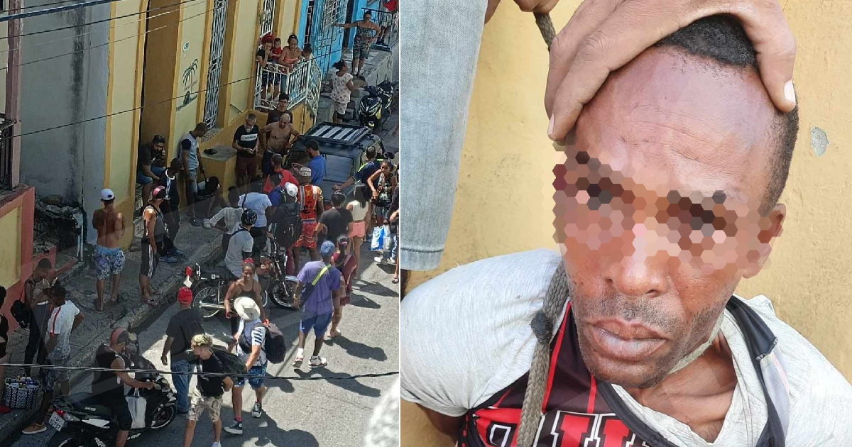 Delincuente atrapado en Santiago de Cuba © Facebook/Yosmany Mayeta Labrada