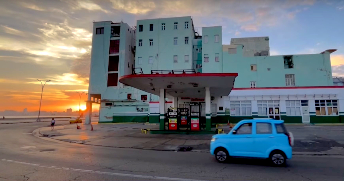 Gasolinera desabastecida en La Habana © Captura de video / France 24