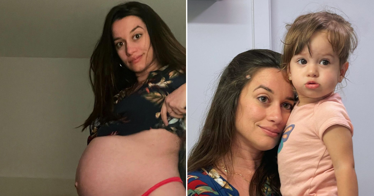 Laura Treto: embarazada vs. con su niña Havana © Instagram / Lau