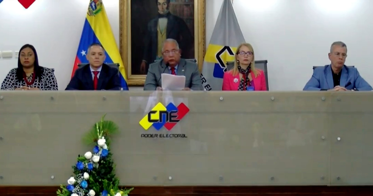Anuncio del Consejo Nacional Electoral de Venezuela © Captura de video X / @cneesvzla