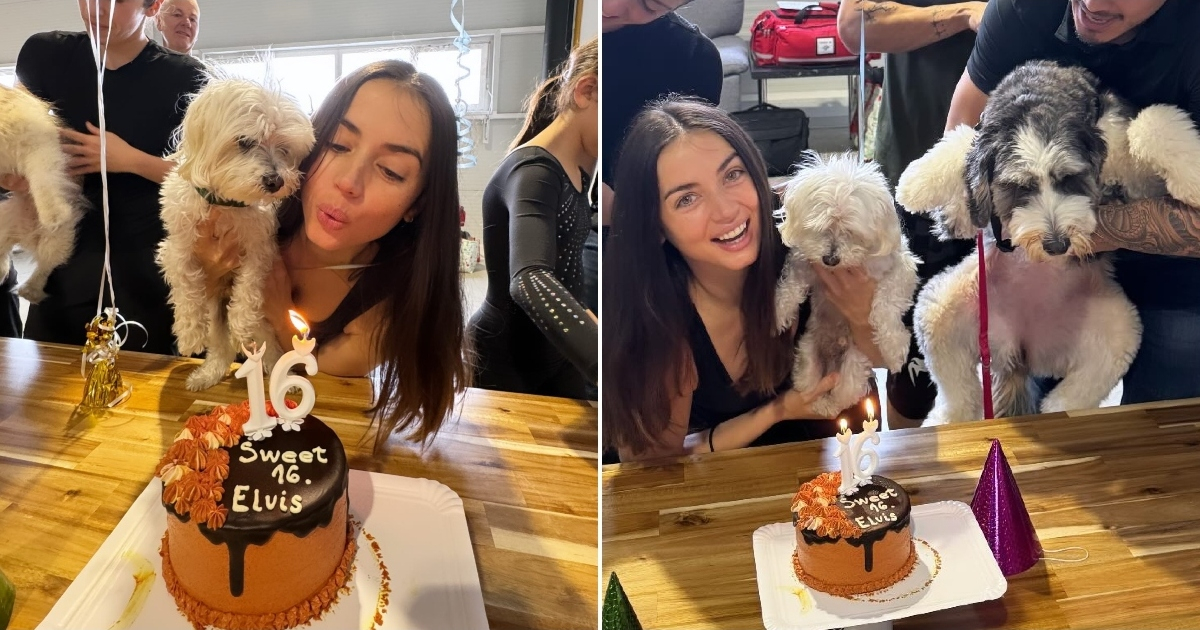 Ana de Armas celebra el cumpleaños de su perro Elvis © Instagram / Ana de Armas
