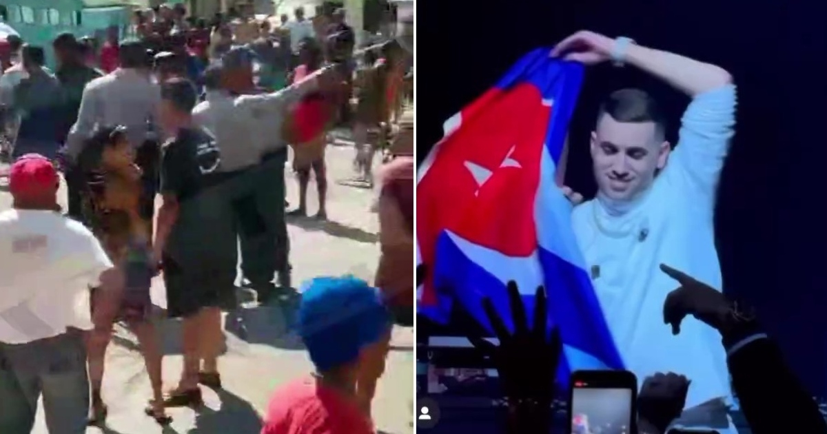 Lenier muestra su apoyo a las protestas en Cuba © Facebook / Yosmany Mayeta e Instagram / Lenier Mesa
