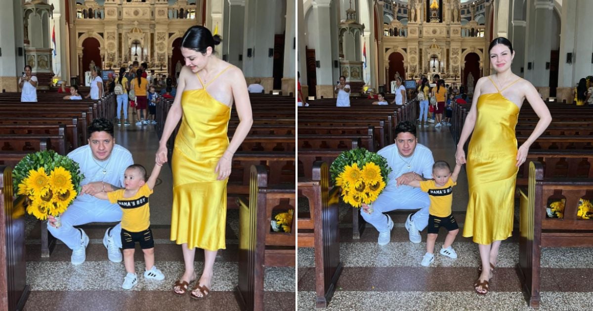 El cantante Diván junto a su familia visitaron a la Virgen de la Caridad del Cobre. © Collage Instagram / divan_visual