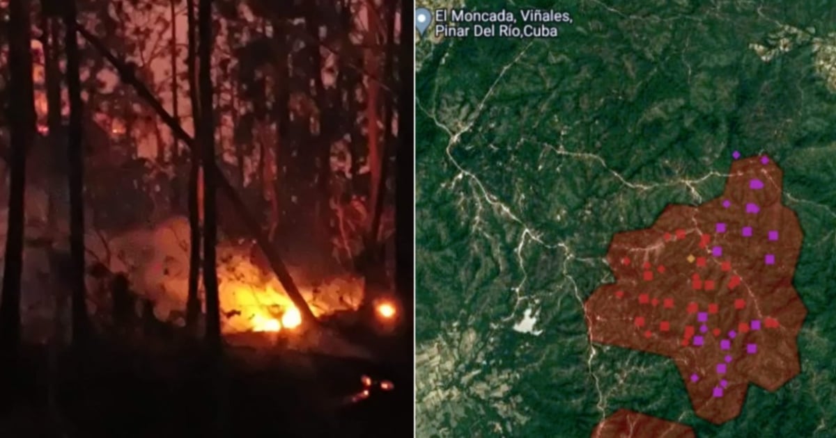 Incendio forestal de grandes proporciones en montañas de la Sierra de los Órganos © Facebook/Osbel Benítez Polo