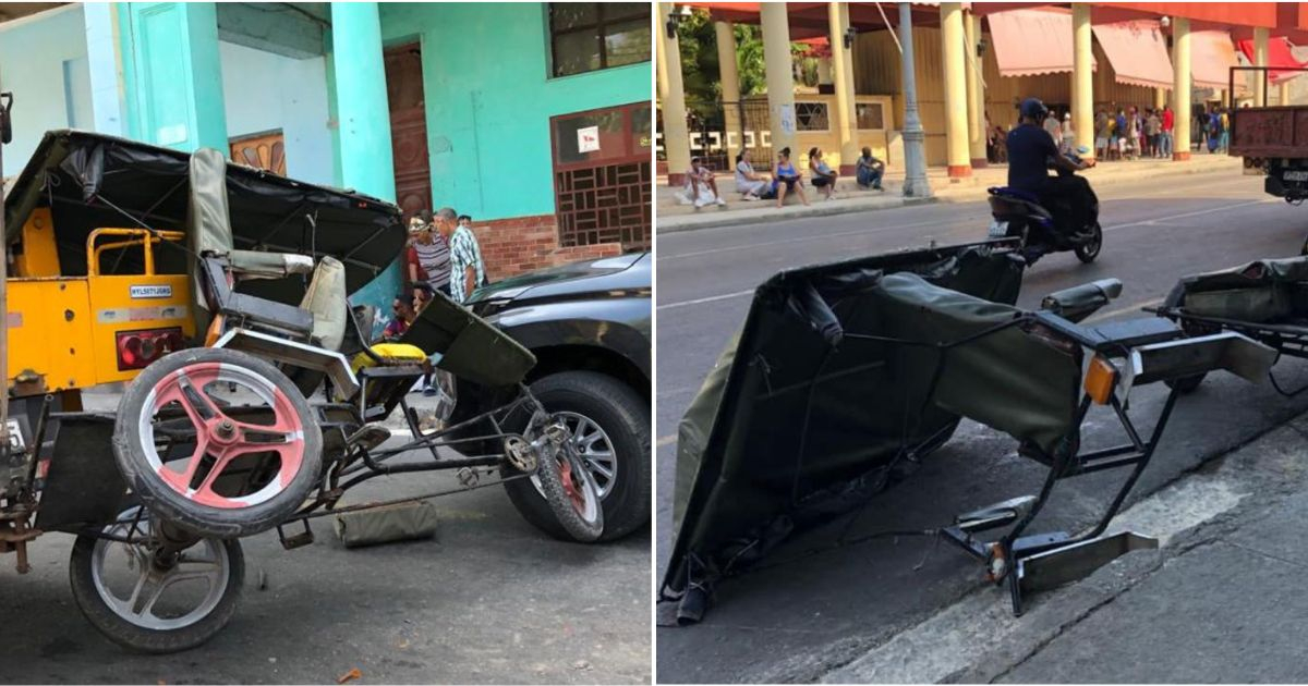Accidente ocurrido en la calle Galiano, en La Habana. © Collage Facebook / CubaNet Noticias