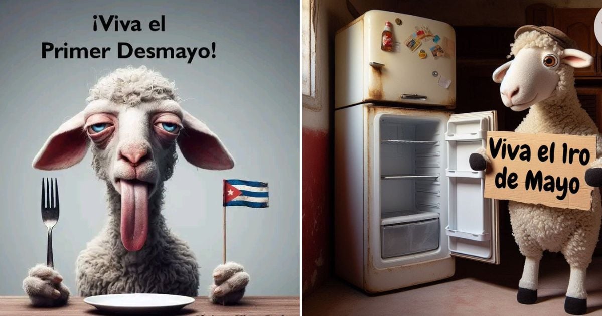 Memes ridiculizan la celebración del Primero de Mayo en Cuba. © Collage X / @YoanMichelRodr8 y @GladiadorMemes