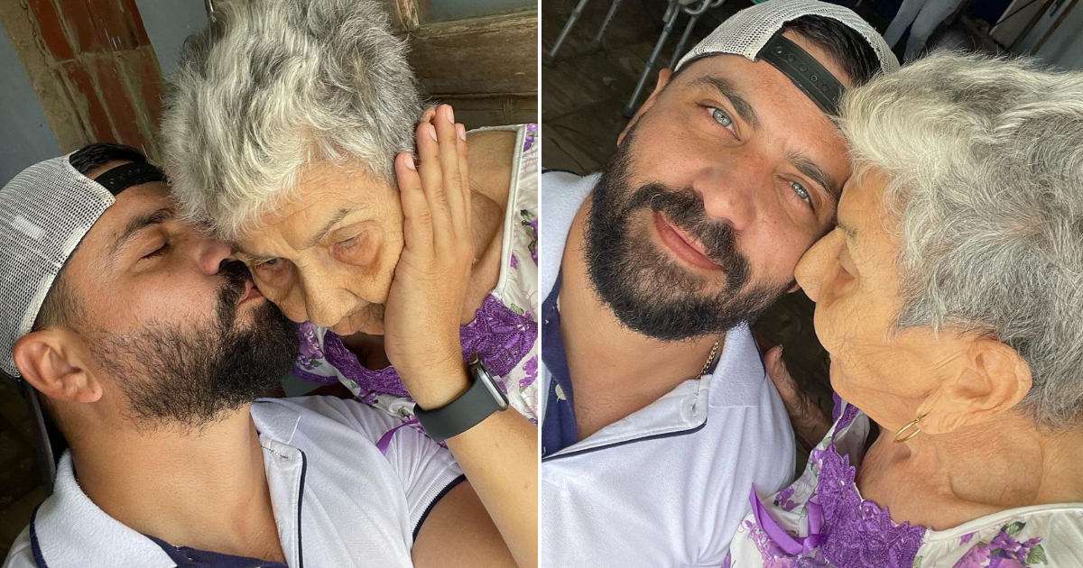 Alejandro Cuervo con abuela Edelmira © Instagram / Alejandro Cuervo