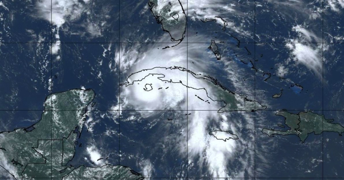 El huracán Ida sobre territorio cubano en agosto de 2021 (Imagen de referencia) © INSMET