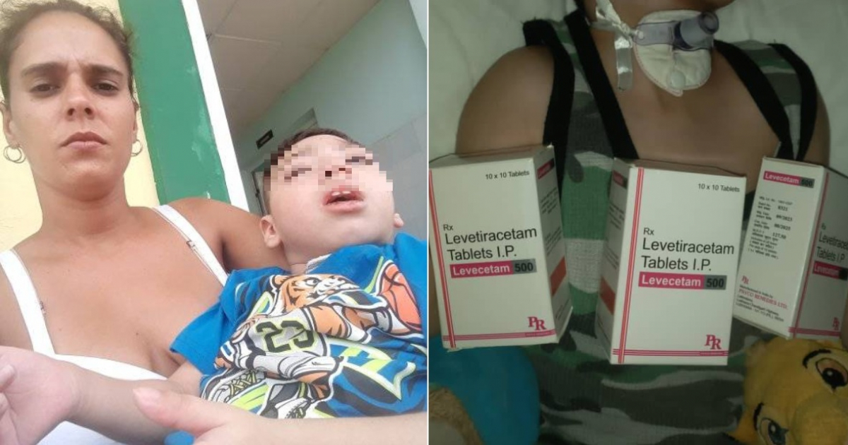 Cubana emplazó al gobierno por la escasez del medicamento de su hijo © Collage Facebook / Rosalba Castillo