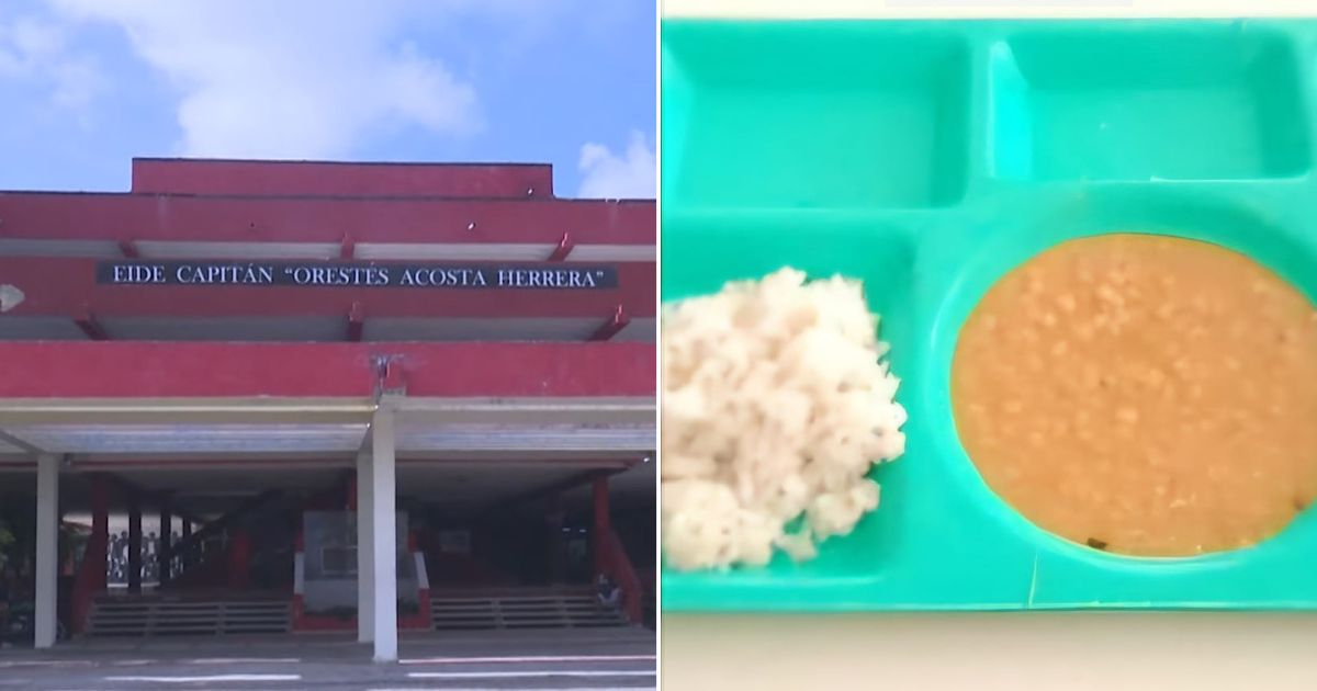Estudiantes denuncian mala calidad de la comida en la EIDE santiaguera. © Collage YouTube / TurquinoTeVe y Faceboom / Yosmany Mayeta