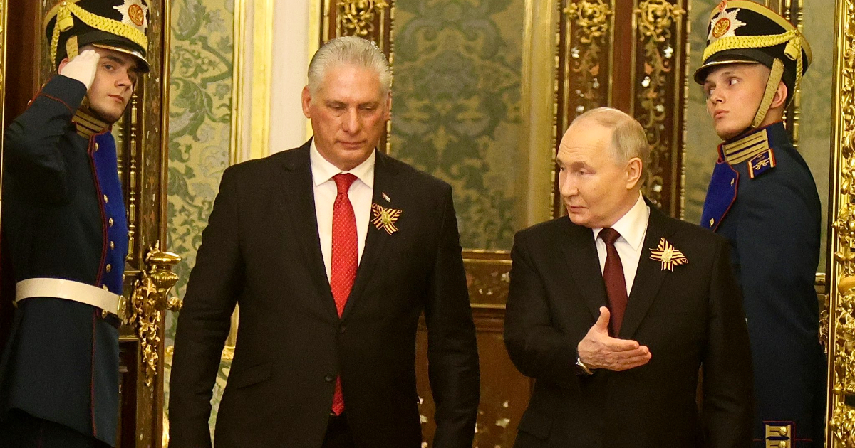 Díaz-Canel en su encuentro con Putin © X / Presidencia de Cuba