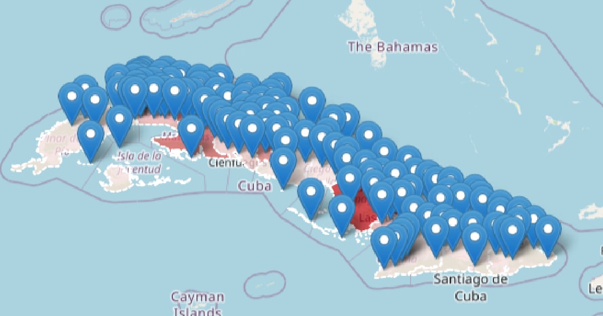 Mapa Interactivo de CiberCuba © Captura de pantalla/CiberCuba