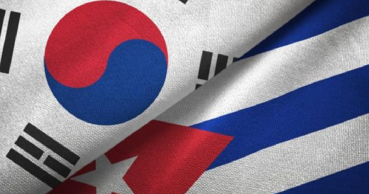 Banderas de Corea del Sur y Cuba © Cubadebate