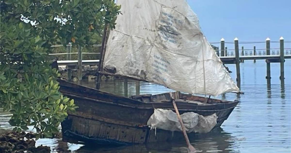 Embarcación de cubanos hallada en Cayos de Florida (imagen de referencia) © X/Samuel Briggs II @USBPChiefMIP