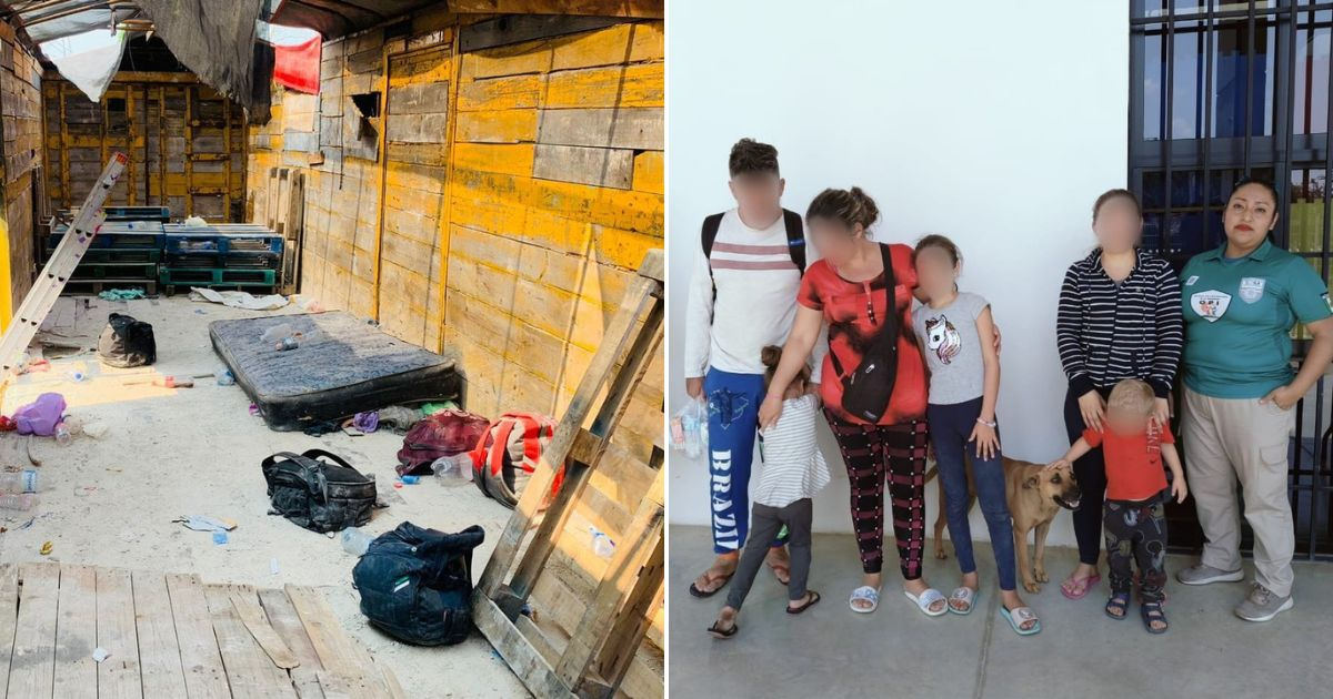 Rescate de emigrantes cubanos abandonados en México © Collage Facebook / Mi Opinión Tabasco