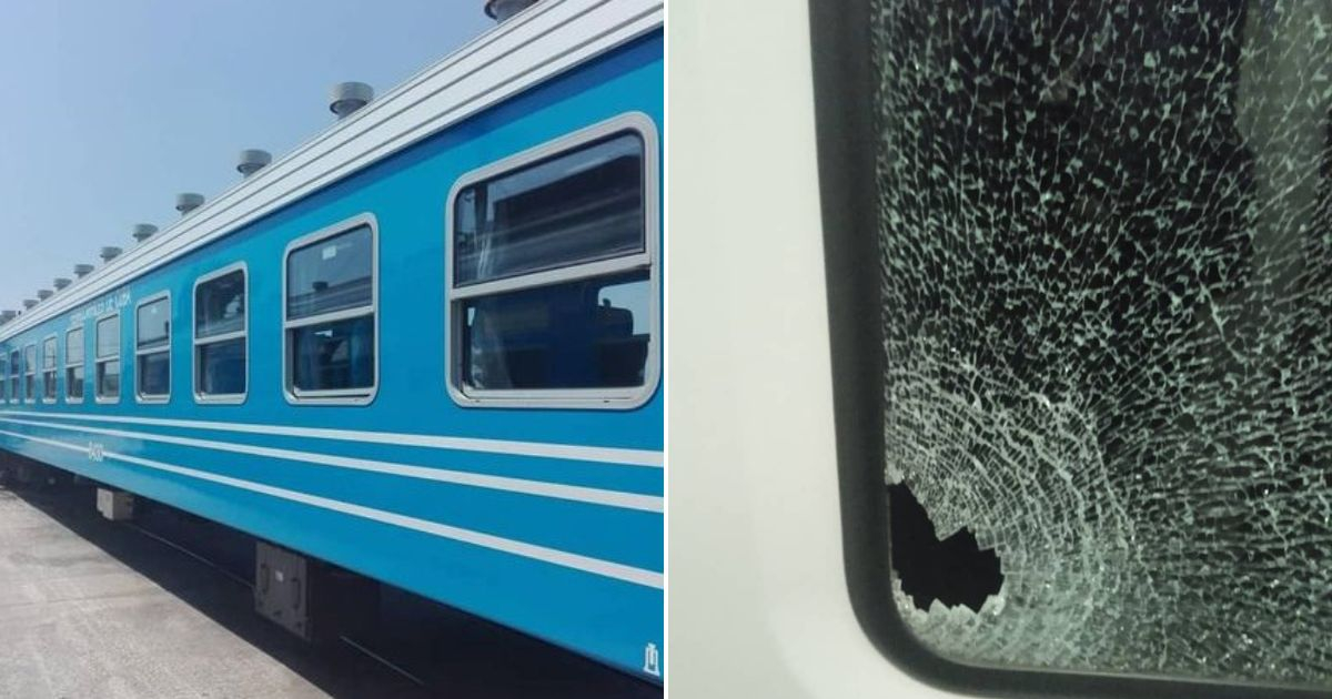 Hecho vandálico contra un tren nacional de Cuba. © Collage Facebook / Unión de Ferrocarriles de Cuba
