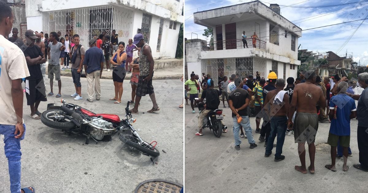 Motorcyclist Collides with Car in Santiago de Cuba