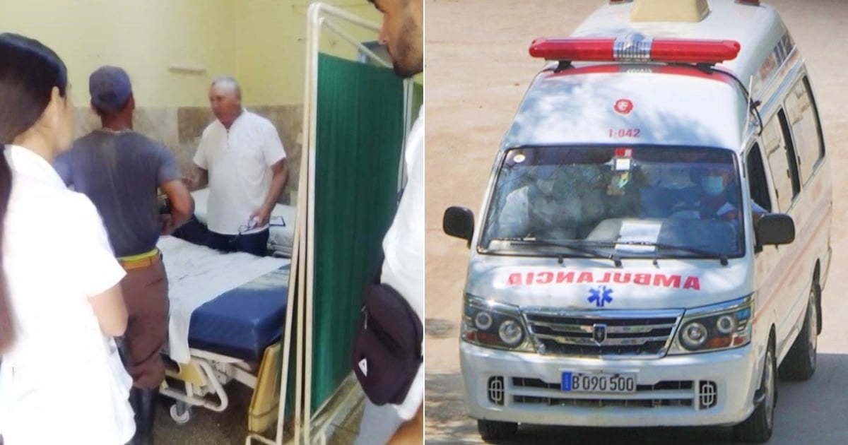 Personal sanitario atiende a los heridos (i) y Ambulancia (d) © Collage Facebook/Radio Fomento(Yudeisy Smith) - Periódico-26