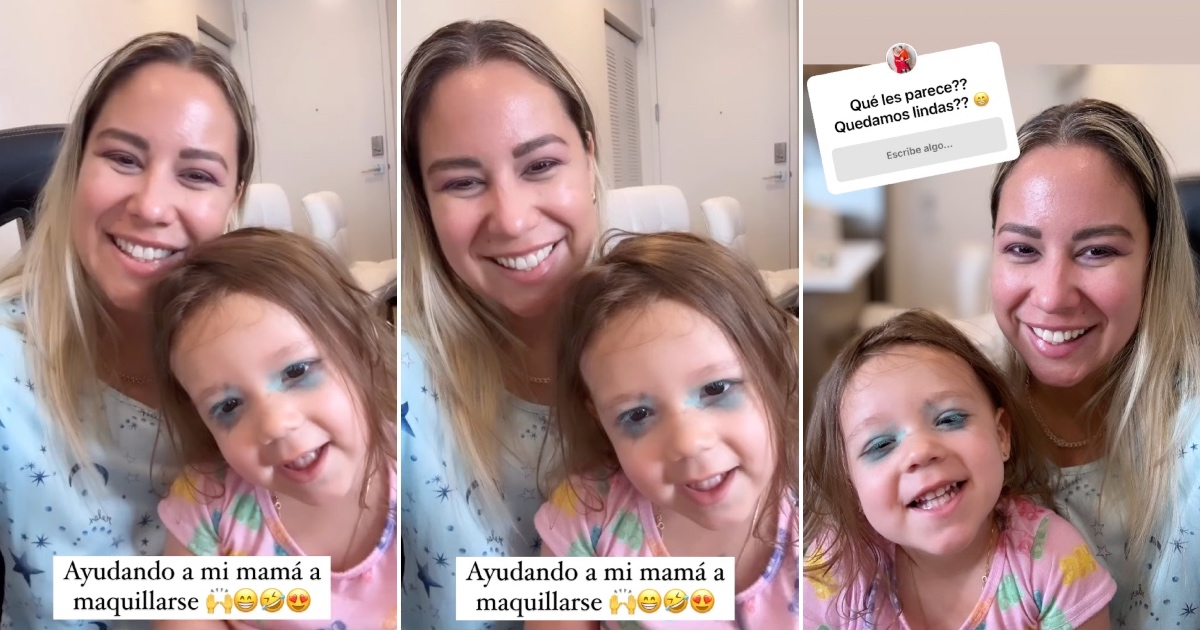 Srta Dayana y su hija Victoria nos regalan una sesión de maquillaje adorable y desastrosa