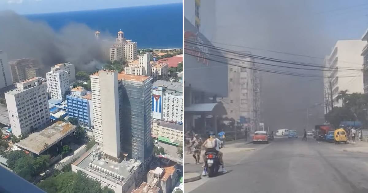 Motorbike Sparks Fire Near Cuba's National Hotel