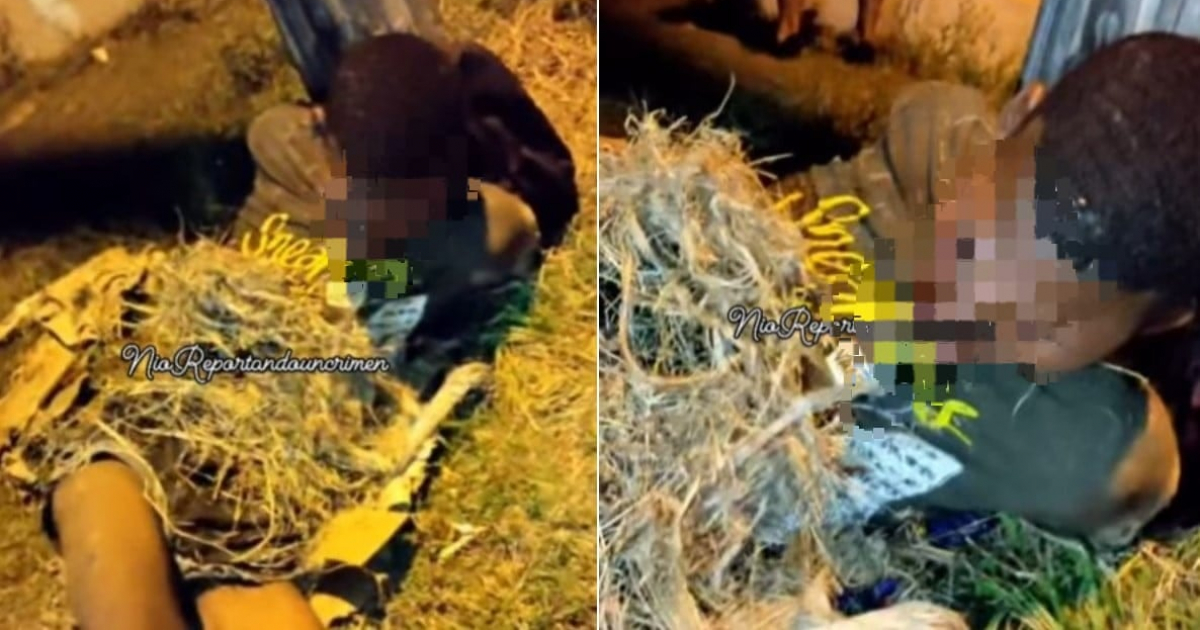 Ladrón tumbado en la calle y atado a un poste © Captura de video de Instagram / Niover Licea (nioreportandouncrimen)