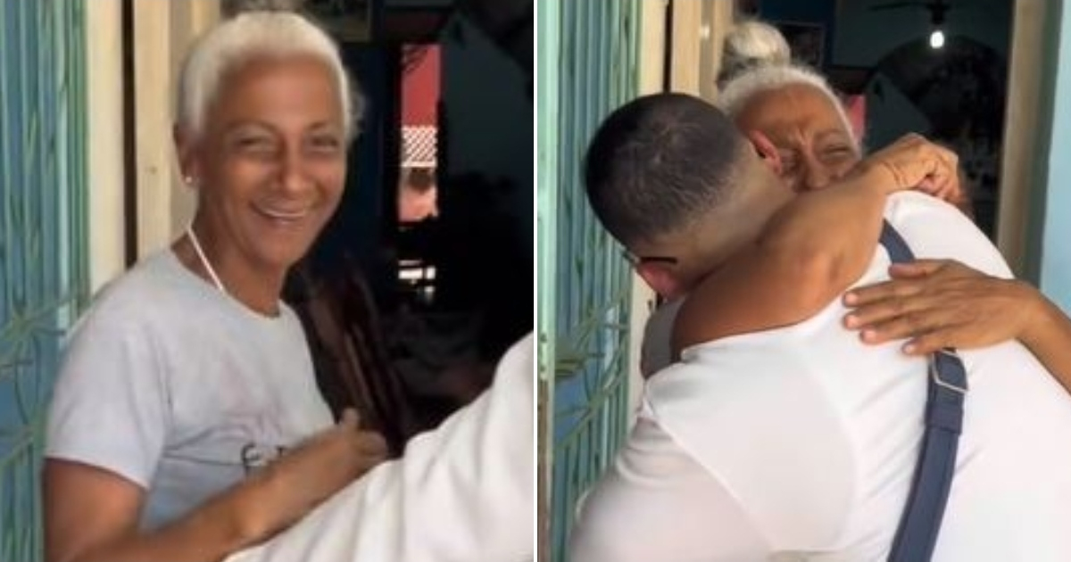 Reencuentro emotivo: joven cubano vuelve a la isla y conmueve a todos