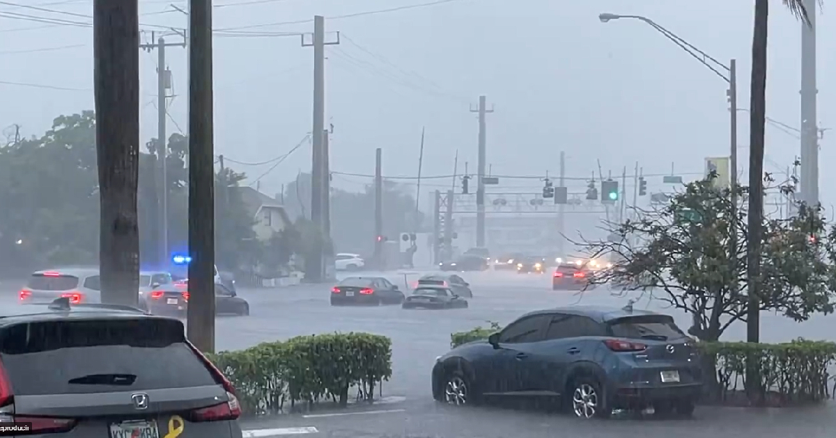 Lluvias ocurridas en Florida esta semana © Captura de Video/X/Chelsea Ambriz