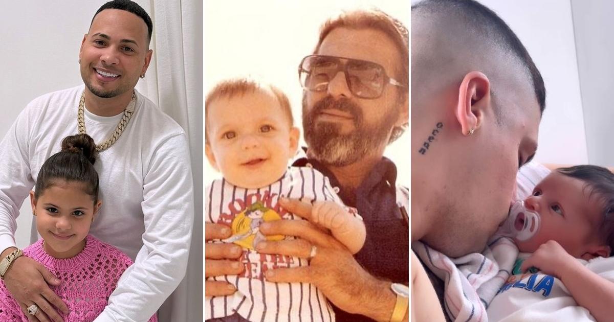 Jacob Forever son Saisha, Pitbull con su padre, Dale Pututi y su hijo © Instagram / Jacob Forever, Pitbull, Dale Pututi