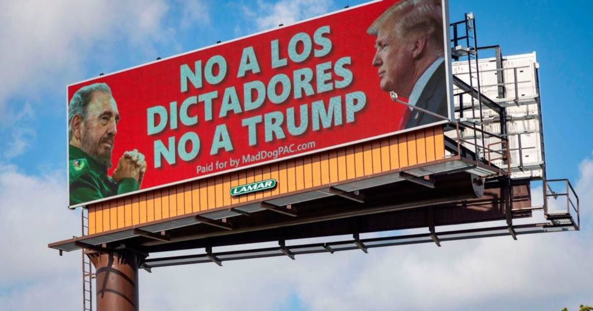 Billboard Creator in Miami Defends Controversial Fidel Castro Ad: "The Country Remains Free"
