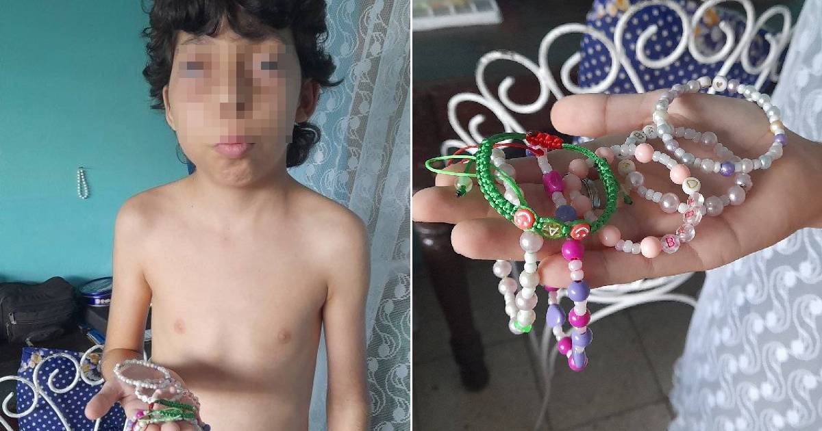 Sick Cuban Boy Sells Bracelets to Support His Mother