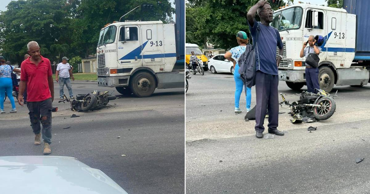 Motociclista en estado grave tras colisión con camión en La Habana