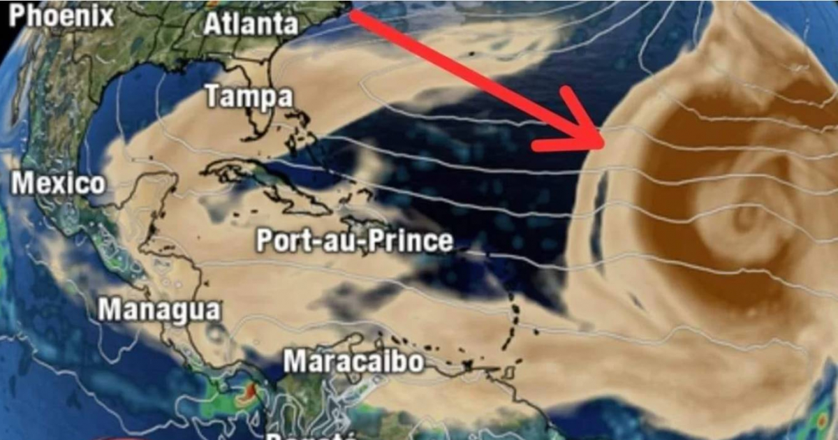 Nube de polvo del Sahara cubre el Atlántico tropical