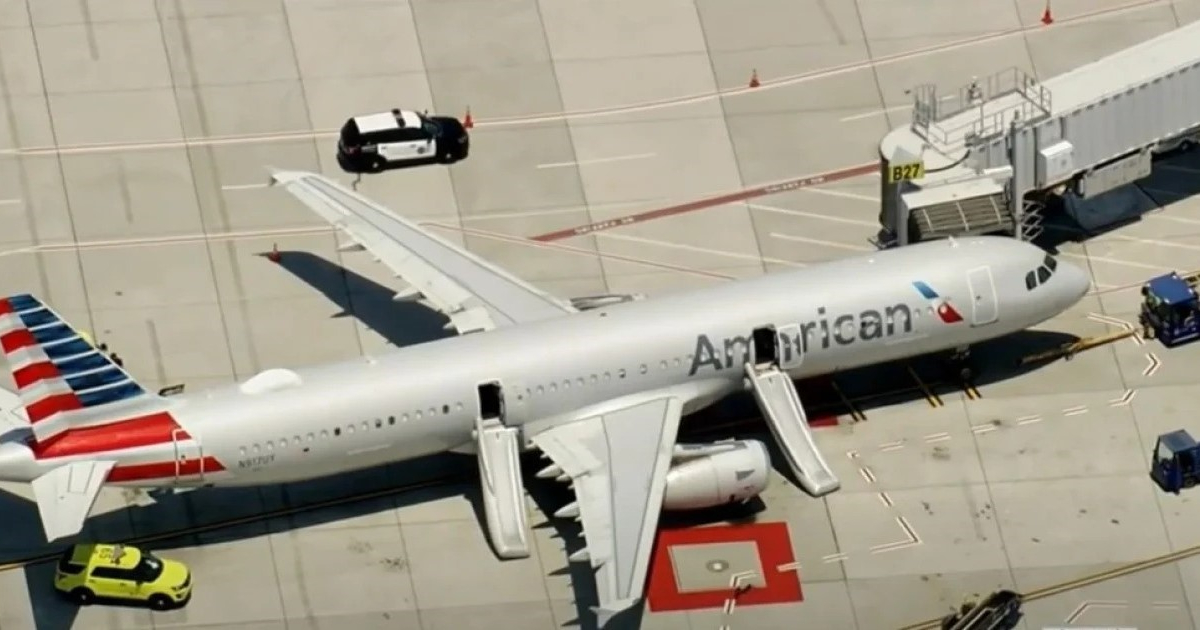 Avión de American Airlines © Captura de video de YouTube de WPLG Local 10