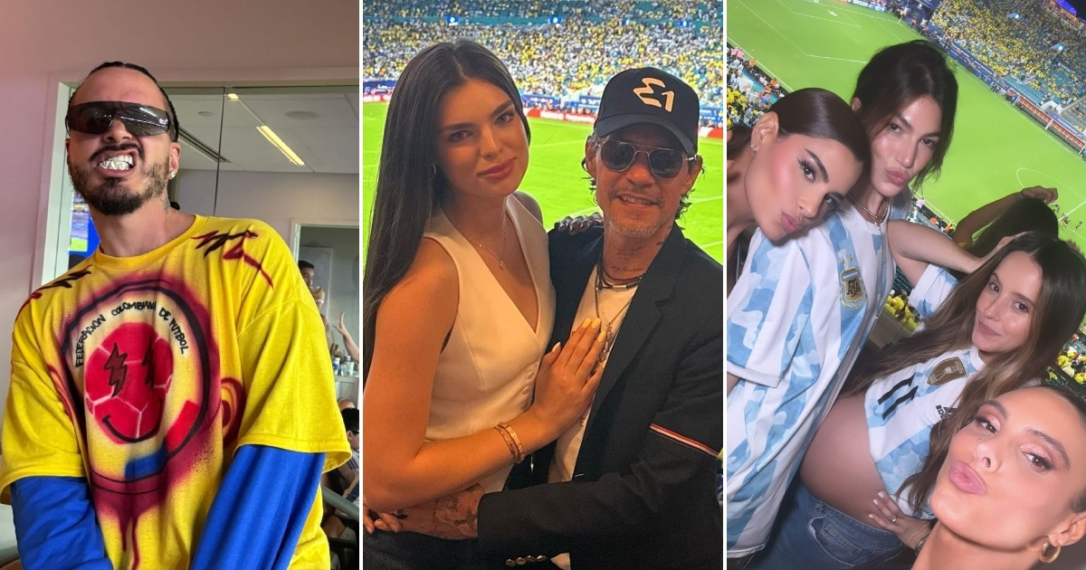 Marc Anthony, Karol G, Maluma, and More Celebrities Attend 2024 Copa América Final in Miami