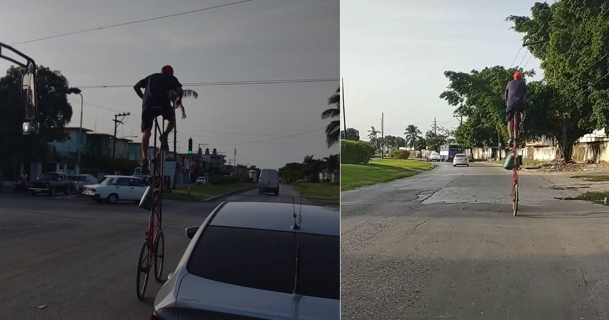 Bicicleta gigante en La Habana © Facebook/Nidia Rodriguez