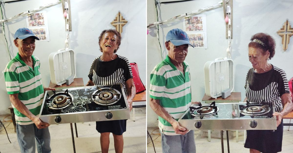 Cubans in the U.S. Send Gas Stove to Elderly Couple in Need