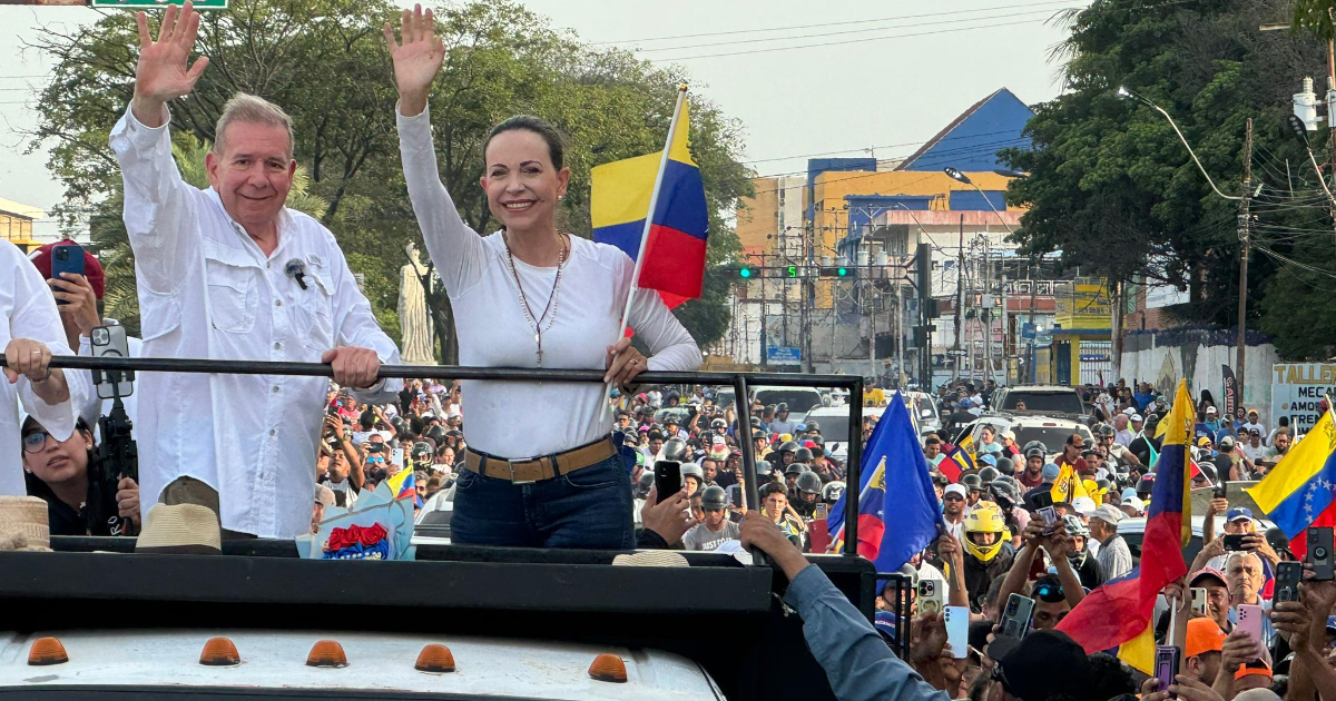 El candidato Edmundo González y la líder de la oposición María Corina Machado © X / @MariaCorinaYA