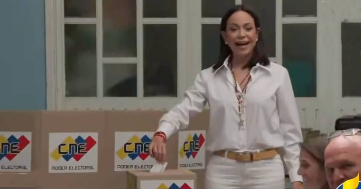 María Corina Machado Casts Her Vote in Venezuelan Presidential Elections