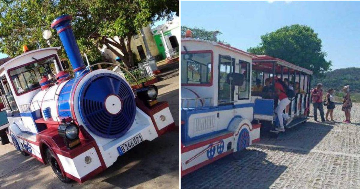 Tren turístico en Trinidad © Collage Facebook / Escambray