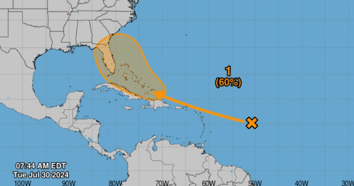 Probabilidad de la evolución del fenómeno en los próximos días © NOAA