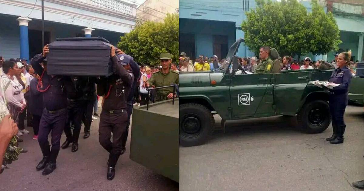 Sepelio de policías de la motorizada © Facebook/Día DE LA Rebeldía Nacional