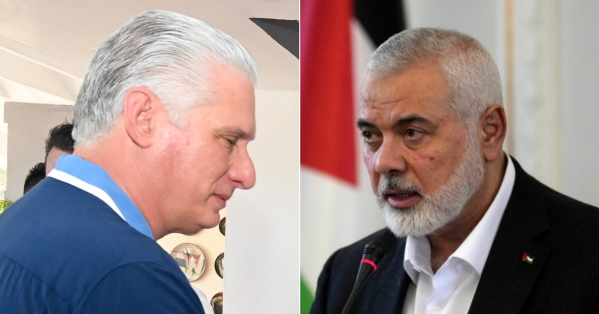 Miguel Díaz-Canel e Ismail Haniyeh © X / @DiazCanelB - @MMarreroCruz