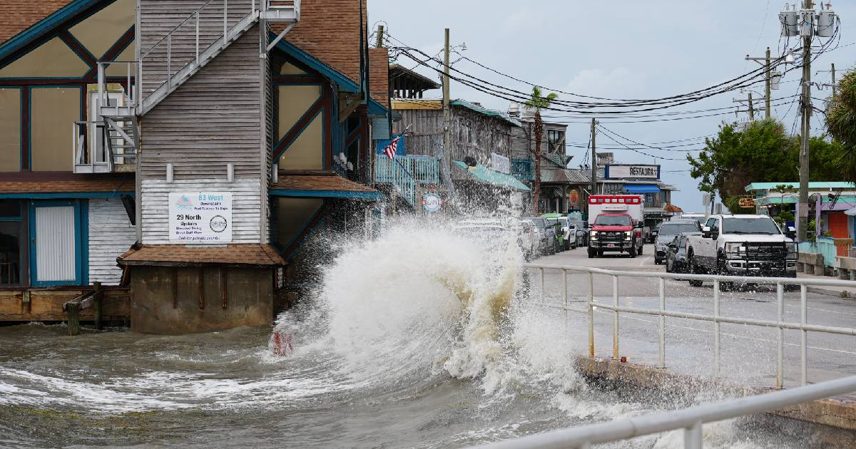 Primer impacto de Debby en Florida © X/Jordan Hall