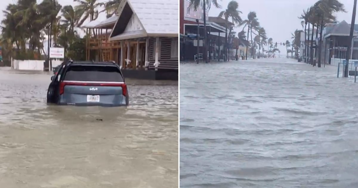 Marejadas en Fort Myers, Florida © Collage X / @MattDevittWX