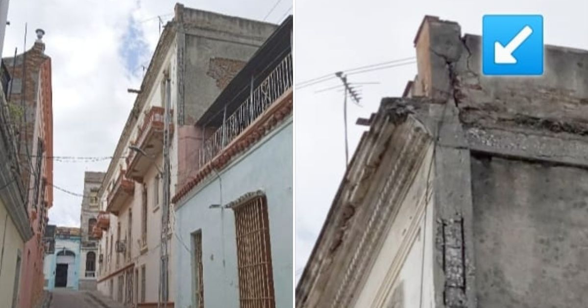 Peligro inminente de colapso en edificio del centro histórico de Santiago de Cuba