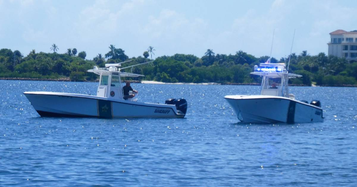 Patrulla marítima Oficina Sheriff en Palm Beach © Facebook/PBSO - Palm Beach County Sheriff's Office