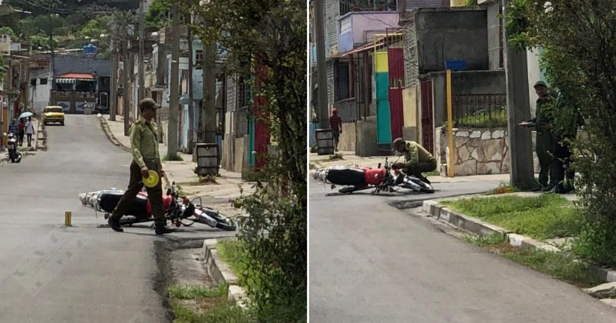 Militar herido en colisión entre vehículo turístico y motocicleta en Santiago de Cuba